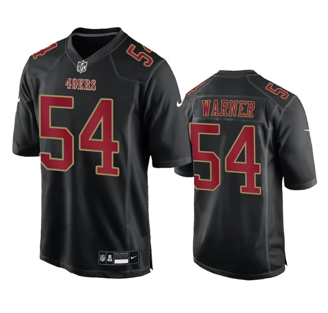 Men's San Francisco 49ers #54 Fred Warner Black Fashion Limited Football Stitched Game Jersey